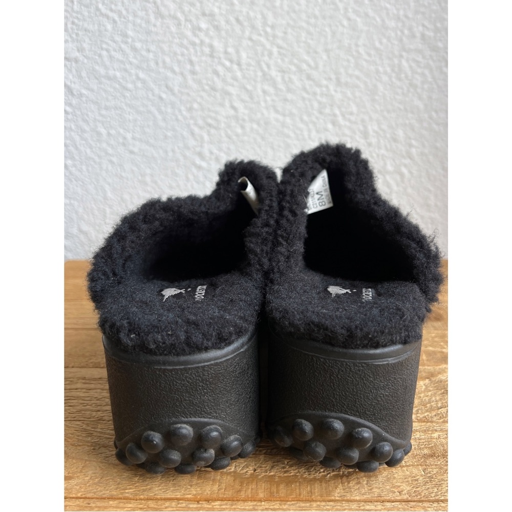 Y2K Rocket Dog Black Suede Sherpa Platform Mule 8 - Picture 3 of 6
